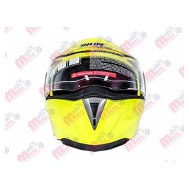 [CAS-7101-1467C] CASCO ABATIBLE IRON RACING DOT COLOR LISO VERDE FLUORESCENTE TALLA L