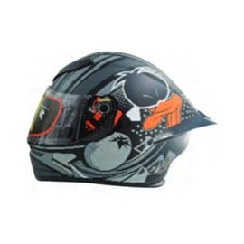 [CAS-CER-10101L]  CASCO CERRADO NEGRO CON GRIS (L)