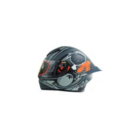 [CAS-CER-10101L]  CASCO CERRADO NEGRO CON GRIS (L)