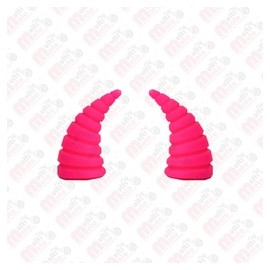[MZ-1347-R] Cuerno Pequeño para Casco Rayado / Espiral Rosa