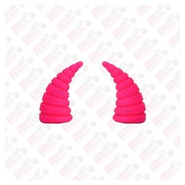 [MZ-1347-R] Cuerno Pequeño para Casco Rayado / Espiral Rosa