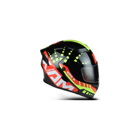 [EG-19.497.02.S] CASCO ABATIBLE BOSS MAX  NEGRO/AMARILLO    M