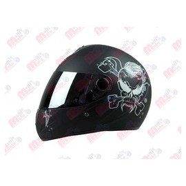 [7103-3455] CASCO CERRADO R7 RACING R7-105 DOT XL NGO MATE/BCO MICA IRIDIUM