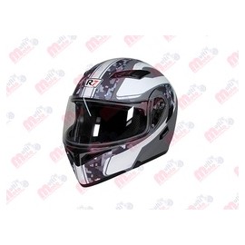 [7101-1820] CASCO ABATIBLE R7 RACING UNSCARRED DOBLE MICA DOT