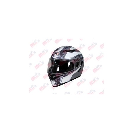 [7101-1820] CASCO ABATIBLE R7 RACING UNSCARRED DOBLE MICA DOT