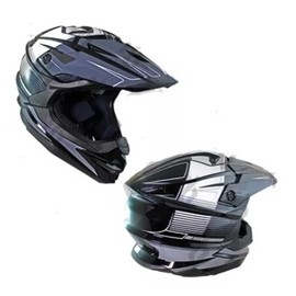 [CAS-CRO-51L] CASCO CROSS HALF CERTIFICADO DOT ASTEROID GRIS/NEGRO L