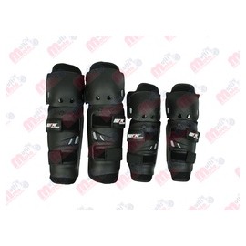 [JAK-7410-0052] SET RODILLERAS Y CODERAS PARA MOTOCICLISTA IR052 NEGRO (4PZAS)