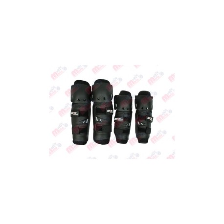 [JAK-7410-0052] SET RODILLERAS Y CODERAS PARA MOTOCICLISTA IR052 NEGRO (4PZAS)