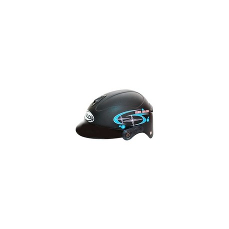 [CAS-7101-1962] CASCO NIÑO 1/2 ABS MSD-508 ESTRELLA NEGRO MATE