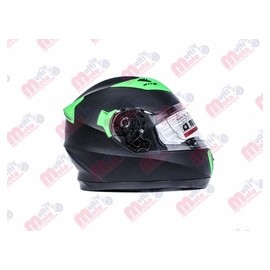 [CS822NVXL] CASCO CERRADO C/GAFA NEG.MATE VERDE XL