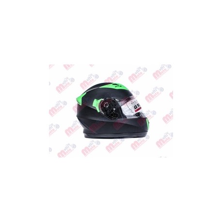 [CS822NVXL] CASCO CERRADO C/GAFA NEG.MATE VERDE XL