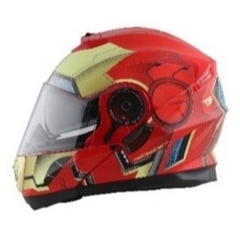 [M-16.I1.4] CASCO EDGE / MARVEL IRON MAN RED GOLD BRILLANTE XL