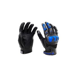 [0661787043262] GUANTE KOV PIEL DRAX NEGRO / AZUL M