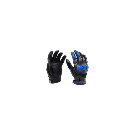 [0661787043262] GUANTE KOV PIEL DRAX NEGRO / AZUL M