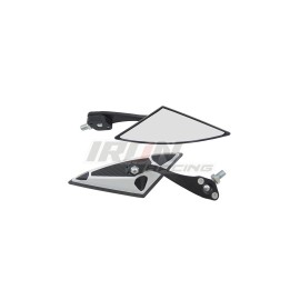 [ESP-4213-0074P] ESPEJO P/MOTO IRON RACING TRIANGULO NEGRO/PLATA