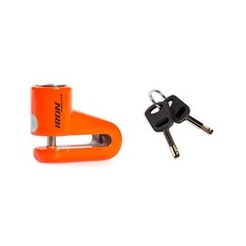 [CAN-1127-0005N] CANDADO ANTIRROBO PARA DISCO FRENO DE MOTOCICLETA IRON RACING IR-05 5.5MM NEON-NARANJA