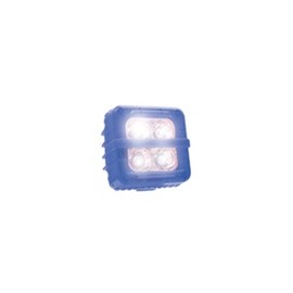 [RS-LED-13024BU-RGB]  FARO AUXILIAR CUADRADO 4 LED BLANCO CONTORNO RGB  (AZUL-RGB)