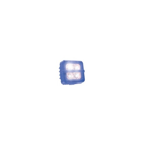 [RS-LED-13024BU-RGB]  FARO AUXILIAR CUADRADO 4 LED BLANCO CONTORNO RGB  (AZUL-RGB)