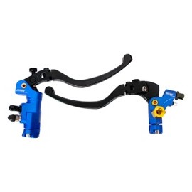 [BOM-1302-0721A] KIT BOMBA FRENO DERECHA Y MANIJA DECORATIVA UNIVERSAL IR-S2 AZUL