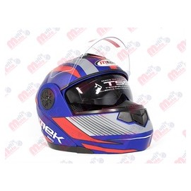 [AC1B-J107-002] CASCO ABATIBLE AZUL/ROJO MATTE