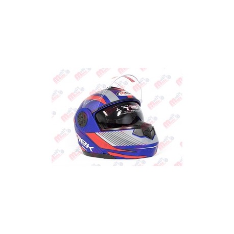 [AC1B-J107-002] CASCO ABATIBLE AZUL/ROJO MATTE