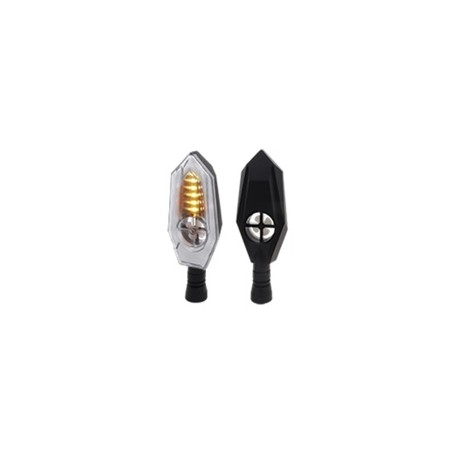 [RS-DIR-0054Y-W]  DIRECCIONAL LED SECUENCIAL TIPO ZAFIRO UNIVERSAL (AMARILLO-BLANCO)