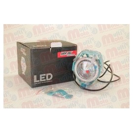 [FOB-3216-1652] FARO AUXILIAR HYPER LEDS LUPA P/MOTOCICLETA C/OJO DE DIABLO ROJO Y DE ANGEL AZUL  6000K 2000L