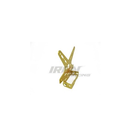 [POR-6799-0001D] PORTA-PLACA ALUMINIO DECORATIVO DORADO