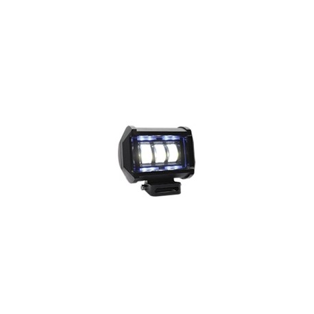 [RS-LED-13011W-BU] FARO AUXILIAR CUADRADO 3 LED CON LUPA CON LUZ ALTA, BAJA Y ESTROBO